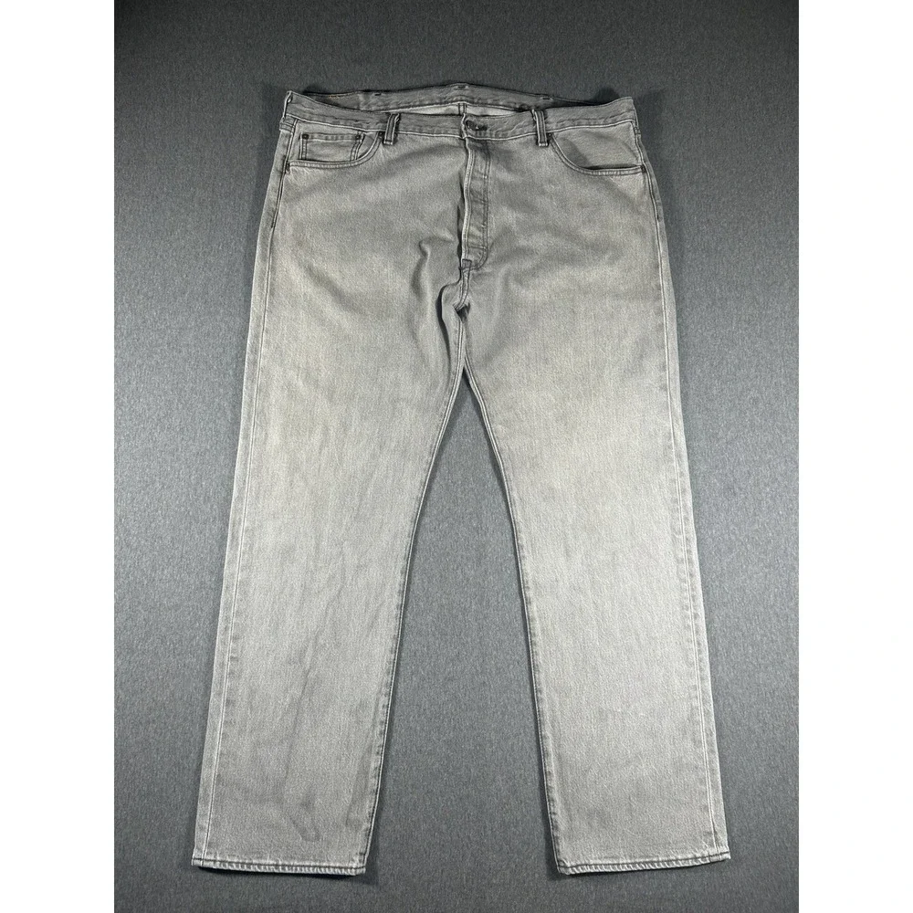 Vintage Levi's 501 Original Fit Jeans Gray Wash Denim Men's W42 L32 Straight Leg